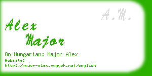 alex major business card